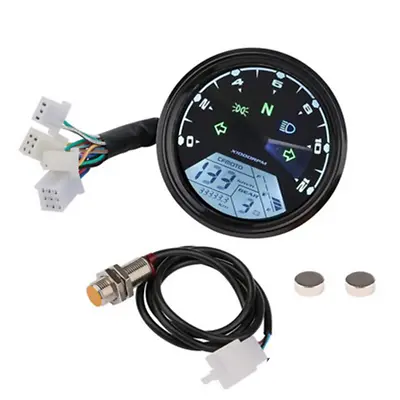 Motorcycle LCD Digital Speedometer Gear Tachometer Cafe Racer Motorbike Odometer • $37.70