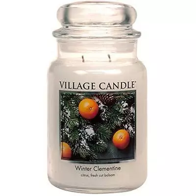 Village Candle Winter Clementine Large Apothecary Jar Scented Candle 21.25 Oz. • $27.09