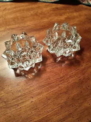 Avon Starburst Glass Votive Candle Holders • $14