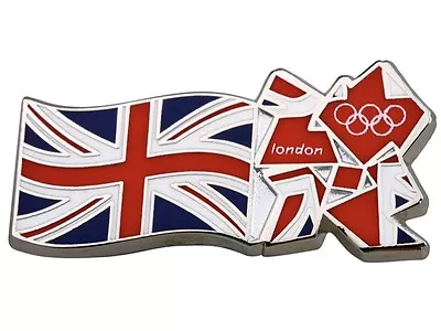 Official Licensed London 2012 Olympic Games  Union Jack Flag & Logo  Pin / Badge • $12.95