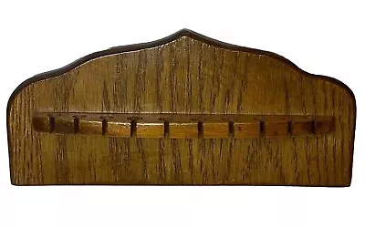 MCM Vintage Wooden Collectible Spoon Display Rack Shelf Holder Holds 10 Spoons • $18.65