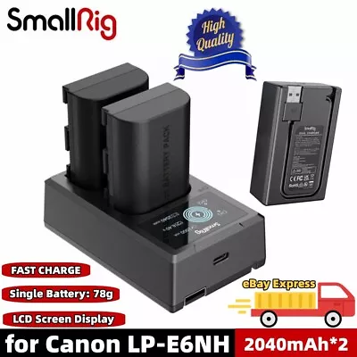 SmallRig LP-E6NH Battery Charger Set For Canon LP-E6NH Battery For Canon EOS R6 • $80.90