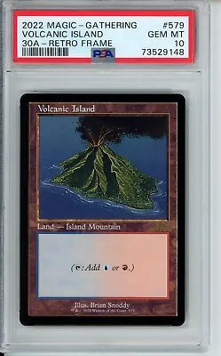 Magic The Gathering Volcanic Island 30th Anniversery Retro Frame PSA 10 • $1400