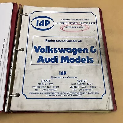 1982 IAP Price List Replacement Parts For All Volkswagen & Audi Models Catalog • $15
