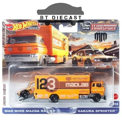 Hot Wheels Mad Mike Mazda Rx3 Gt & Sakura Sprinter 1/64 Orange Flf56 956 V • $19.97