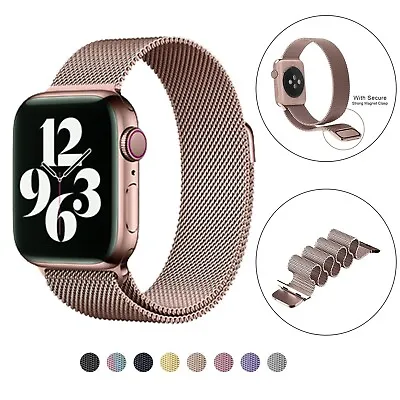 APPLE WATCH BAND MILANESE LOOP METAL STRAP 8 7 SE 6 5 4 3 38/40/41/42/44/45/49mm • £3.99