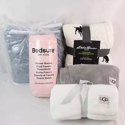 UGG Bedsure Eddie Bauer & Kavee Blankets In Various Sizes/Colors Lot Of 5 • $149.99