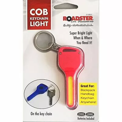 LED COB Key Light Keychain Mini Torch Outdoor Flashlight Bag Handbag Keys Red • £3.99