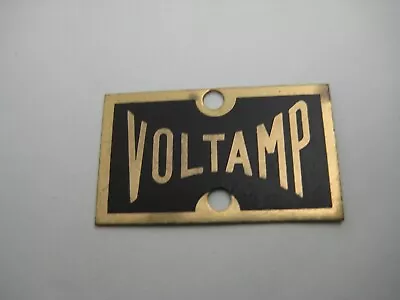 Original Voltamp Toy Electric Motor Name Plate 1-1/4  X 3/4  • $17