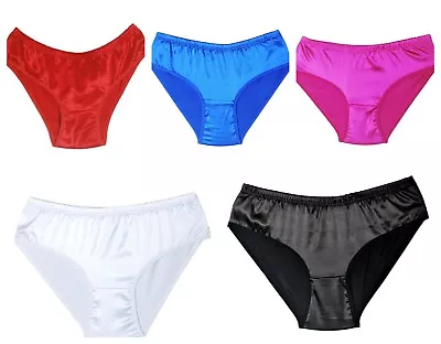 Satin Briefs Knickers Panties Women's Brief Men's Underwear Pack 5/1 Size 20 -22 • £9.90