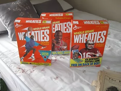 $14.50 • Buy Joe Montana 49ers Wheaties Cereal Box #2 Michael Jordan Wheaties Boxes Lot