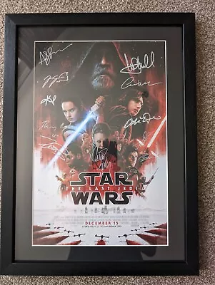 Star Wars The Last Jedi Signed & Framed Movie Poster • £25