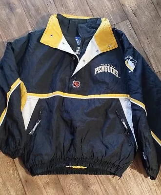 Pittsburgh Penguins NHL Hockey Vintage 90s Starter Puffer Jacket Size XL • $150