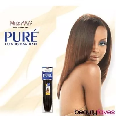 Pure Yaky Weave By Milkyway 100% Human Hair Extension 8  10  12  14  16  • $21.25