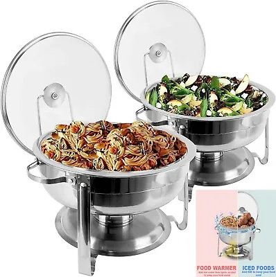 £29.95 • Buy Food Warmer Chafing Dish 4.5L Stainless Steel With Lid & Holder Buffet Parties 