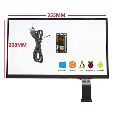 15.6 Inch 16:9 Capacitive Multi Touch Screen 355*208mm + USB Controller Kit • $57.79