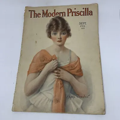 The Modern Priscilla Magazine September 1915 Art Deco Women Fashion Colgate Vtg • $10.46