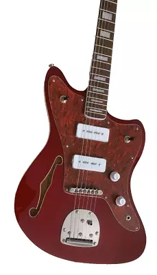 Free Shipping 6 String Electric Guitar Semi Hollow Body In Wine 220320 • $268