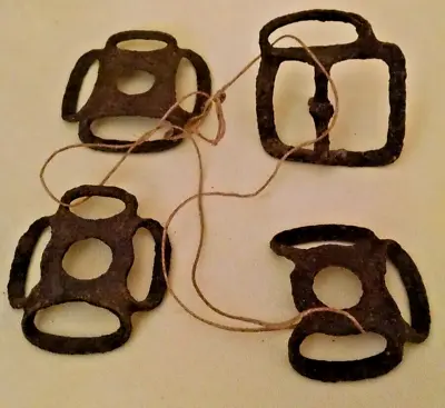 Buckle Lot 4 Vintage Horse Tack Western As Is Quantity 4 Used Rusted Metal. • $12.99