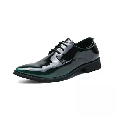 Plus Size Shoes Men Dress Formal Business Pointy Toe Leather Derby Shoes Wedding • $35.87