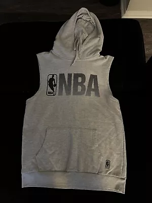 Men’s S NBA Cut Off Sleeveless Hoodie Vest Grey • $17
