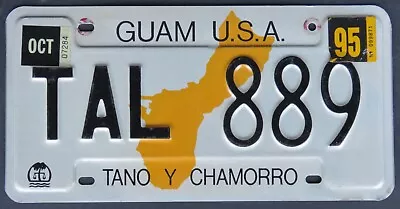 GUAM GOLD MAP License Plate  1995 - 2016  YOUR CHOICE OF NUMBERS • $20