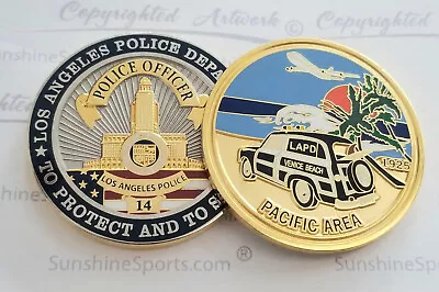 Los Angeles Police Depart. Pacifici Division Challenge Coin LAPD FBI LASD CHP • $17.25