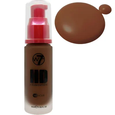 HD Foundation Fudge - Medium Coverage Face Makeup Liquid Dark Tanned Pump • £8.19