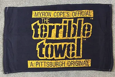 Vintage Black Myron Cope's Official Pittsburgh Steelers Original Terrible Towel • $19.95