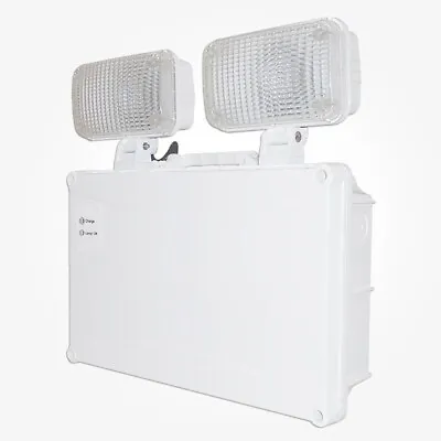 LEDBRITE Twin Spot Emergency IP65 4.5W Non-Maintained Self Testing 6000K Light • £24.90