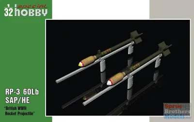 SPH32075 1:32 Special Hobby RP-3 60lb SAP/HE 'British WWII Rocket Projectile' • $20.94