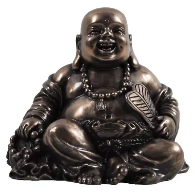 Small Happy Buddha | Cold Cast Bronze Figure Sculpture Ornament Gift • £15.95