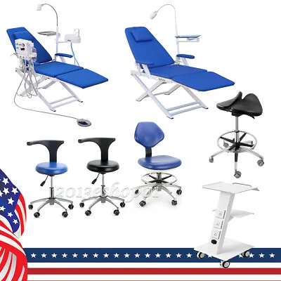 Dental Portable Folding Mobile Chair LED Light/Air Turbine Unit/Dentist Stools • $183.99