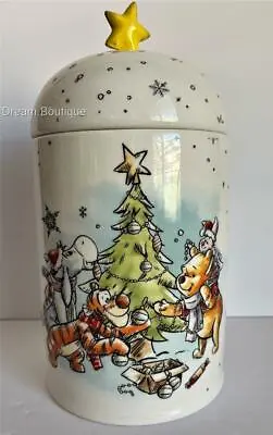 Disney Winnie The Pooh & Friends Piglet Eeyore Tigger Holiday Cookie Jar NEW • $39.99