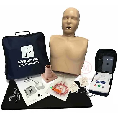 CPR Training Kit W/ Prestan Ultralite Manikin W/ Feedback And AED UltraTrainer • $276.95