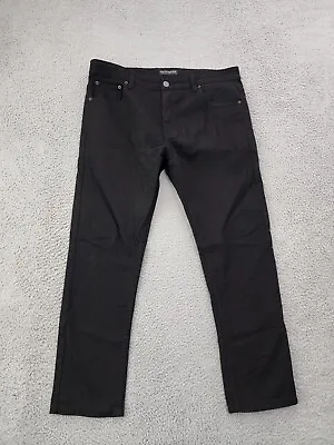 Victorious Jeans Mens 38X30 Black Denim Mid Rise Pants Straight Leg Premium • $18.99