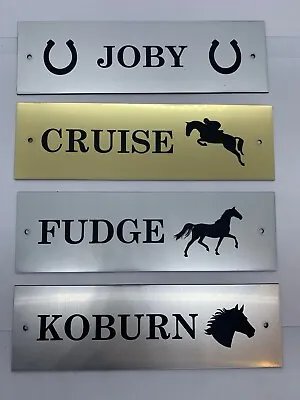 Personalised Acrylic Pony/Horse Stable Name Plate/Plaque Outdoor Use 200mmX60mm • £5.99