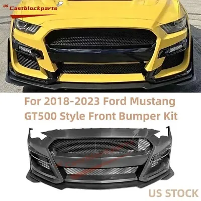 Perfect Fit 2018-2023 Ford Mustang GT500 Style Front Bumper Conversion W/ Grille • $619