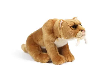 Living Nature Sabre Tooth Tiger - An395 Soft Cuddly Stuffed Plush Animal Toy • £21.25