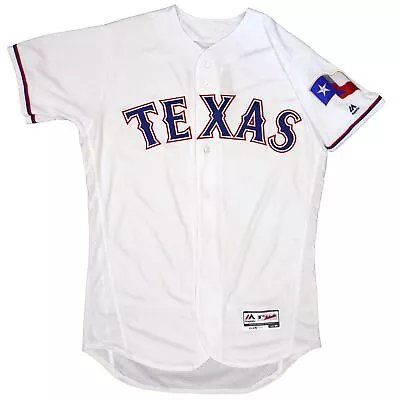 Mens MLB Texas Rangers Authentic On Field Flex Base Jersey - Home White • $99.99