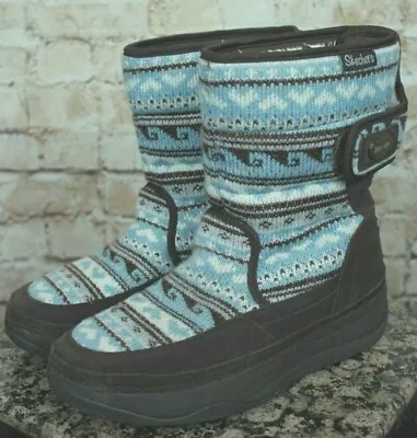 $24.70 • Buy Skechers Tone-ups Women's Brown Woven Shaping/toning Boots Size 9us/6uk/39eu 