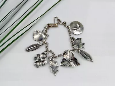 Vintage Sterling Silver Stuart Nye Charm Bracelet 1940's • $124.99