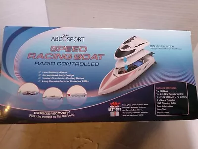 Abcosport Speed Racing Boat Cordless Radio Controlled With Capsize Recovery NEW • $59.99