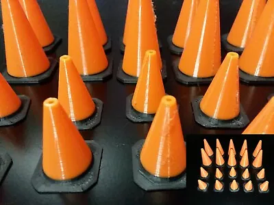 1/10 Scale Orange RC Traffic Cones Set Of 20. 10 Big 10 Small Crawler Course • $12.99