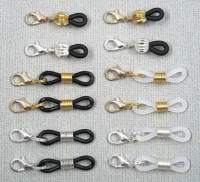 $4.99 • Buy Rubber Connectors Ends Eyeglass Glasses Spectacles Holder Join Repair Chain Cord