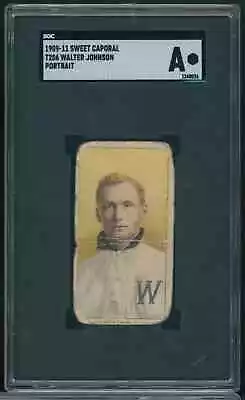 1909-11 T206 Walter Johnson Portrait Washington SWEET CAPORAL SGC AUTHENTIC B8 • $925