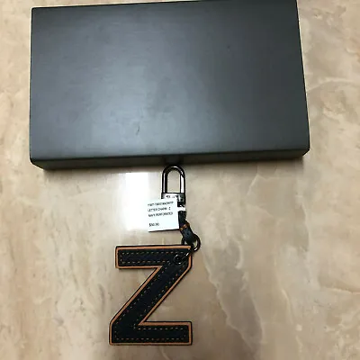 Tumi Accent Bag Charm Leather Letter  Z  Dangler Key Ring Navy • $34.80