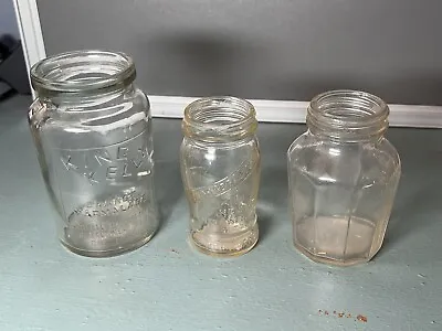 Lot Of 3 Vintage Glass Jars • $13