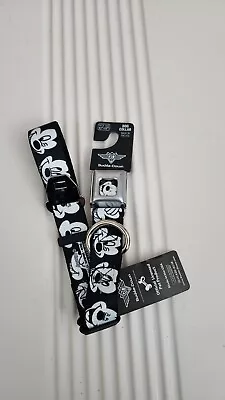 Buckle Down Seatbelt Medium Mickey Mouse Dog Collar Black & White New 11-17  • $13.95