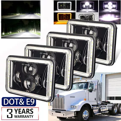 4pcs 4x6 DOT APPROVED 135W LED HEADLIGHT For Kenworth T400 T600 T800 W900L W900B • $82.98